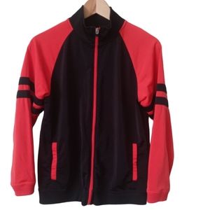 BCG. YOUTH FULL-ZIP LONG-SLEEVE JACKET. SIZE XL (18/20).COLOR BLACK  RED.